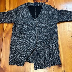 MADEWELL M Space Dye Marled Wool Blend Jacket Snap Up Coat
